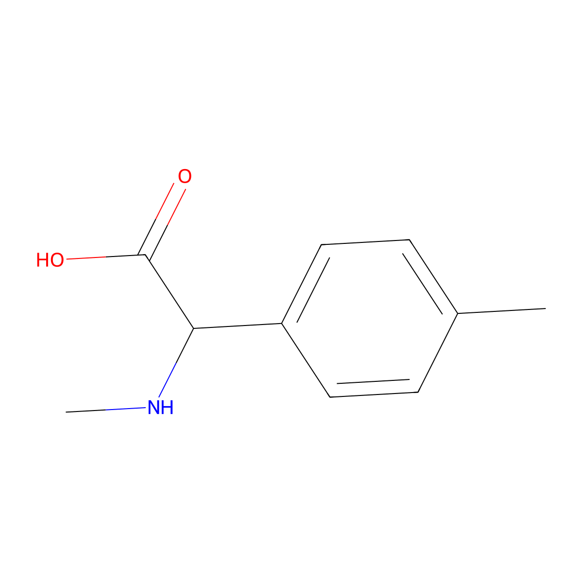 2-(Methylamino)-2-(4-methylphenyl)acetic acid molecular structure, CAS 704903-16-2