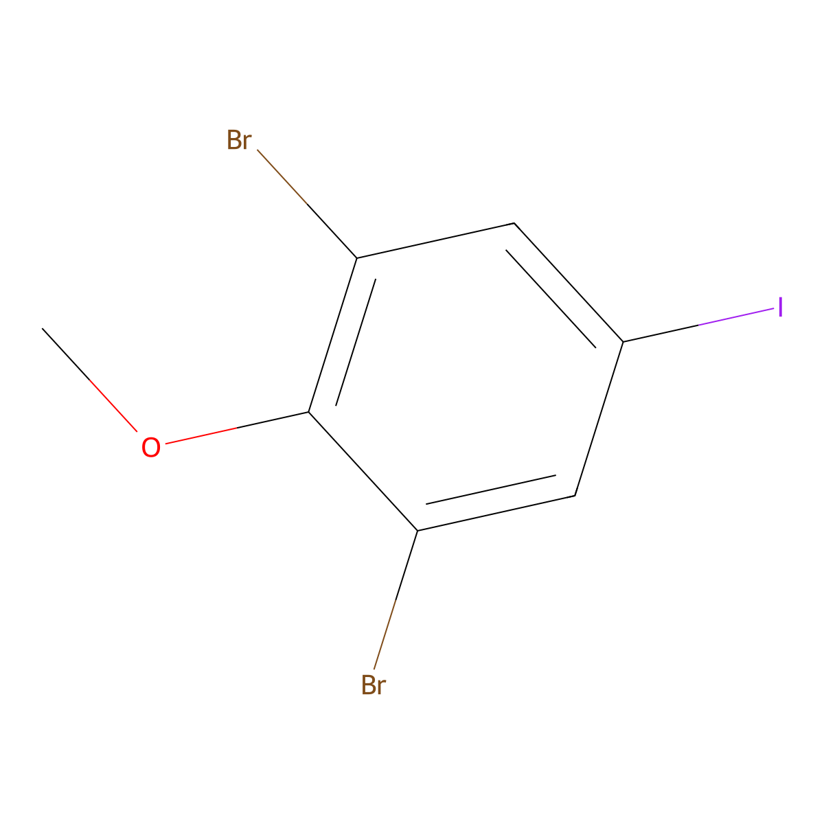1,3-Dibromo-5-iodo-2-methoxybenzene molecular structure, CAS 704909-77-3