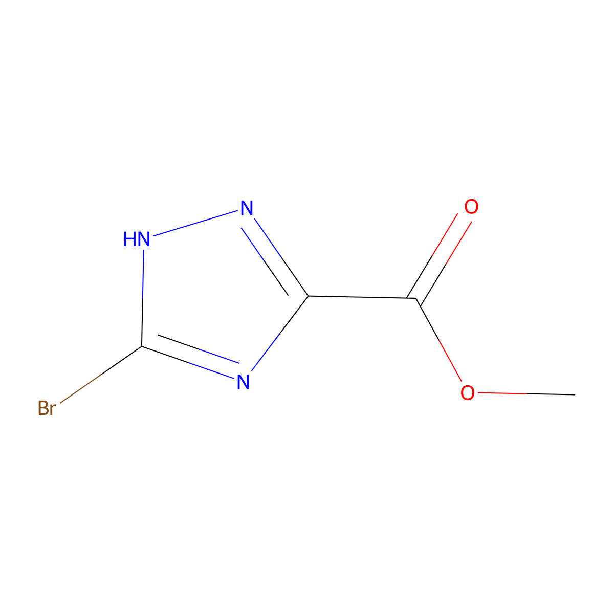 methyl 3-bromo-1H-1,2,4-triazole-5-carboxylate molecular structure, CAS 704911-47-7