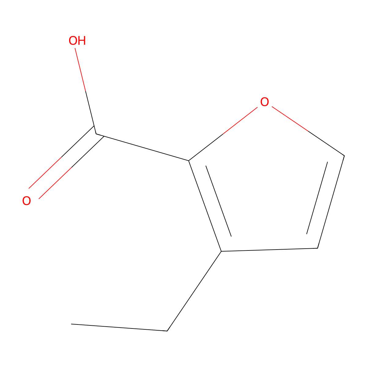 3-Ethylfuran-2-carboxylic acid molecular structure, CAS 704913-85-9