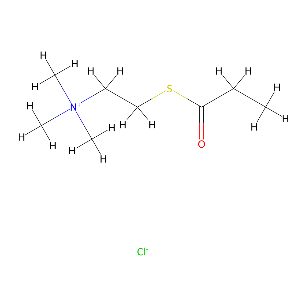 Trimethyl[2-(propionylthio)ethyl]ammonium chloride molecular structure, CAS 70496-34-3