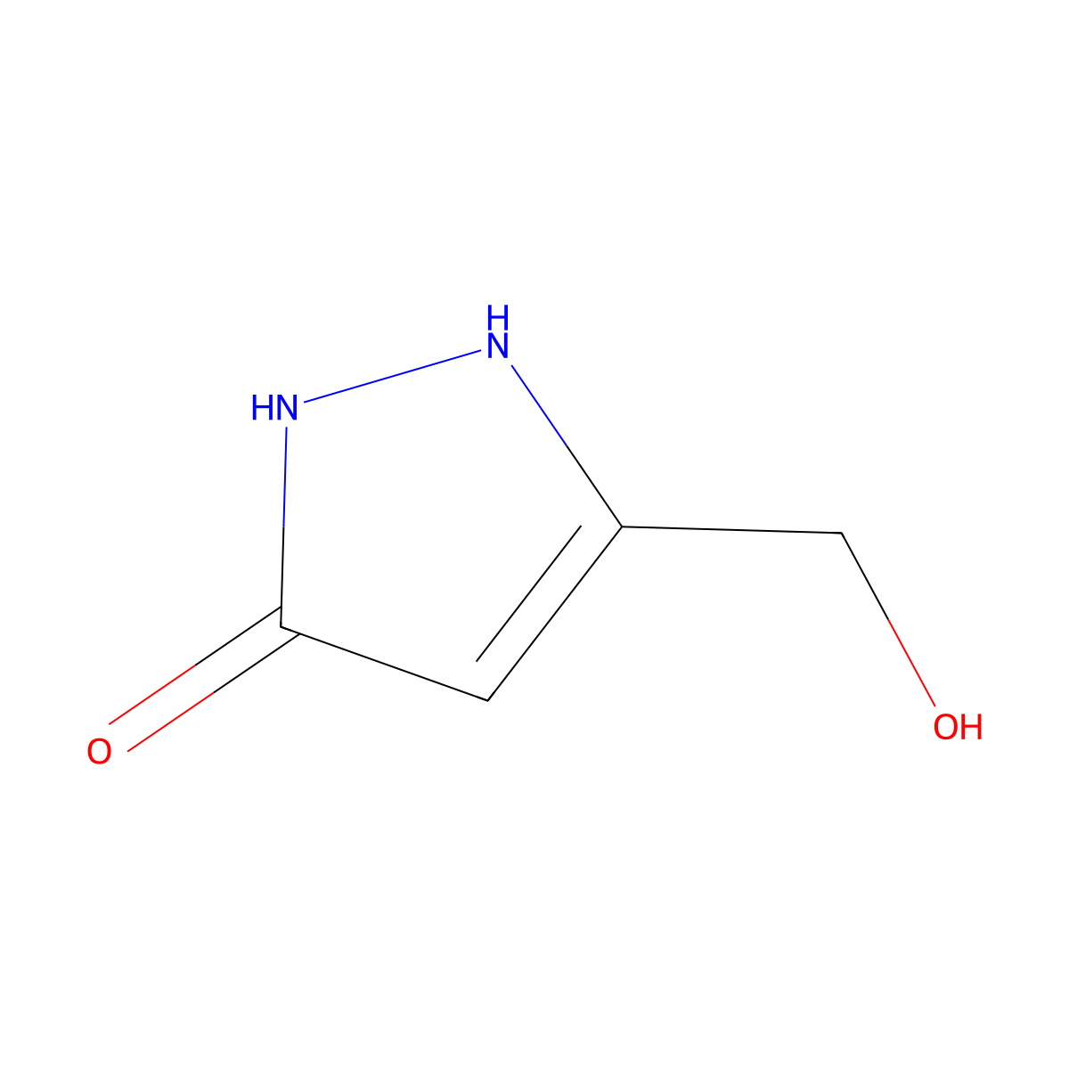 3-(hydroxymethyl)-1H-pyrazol-5-ol molecular structure, CAS 70498-81-6