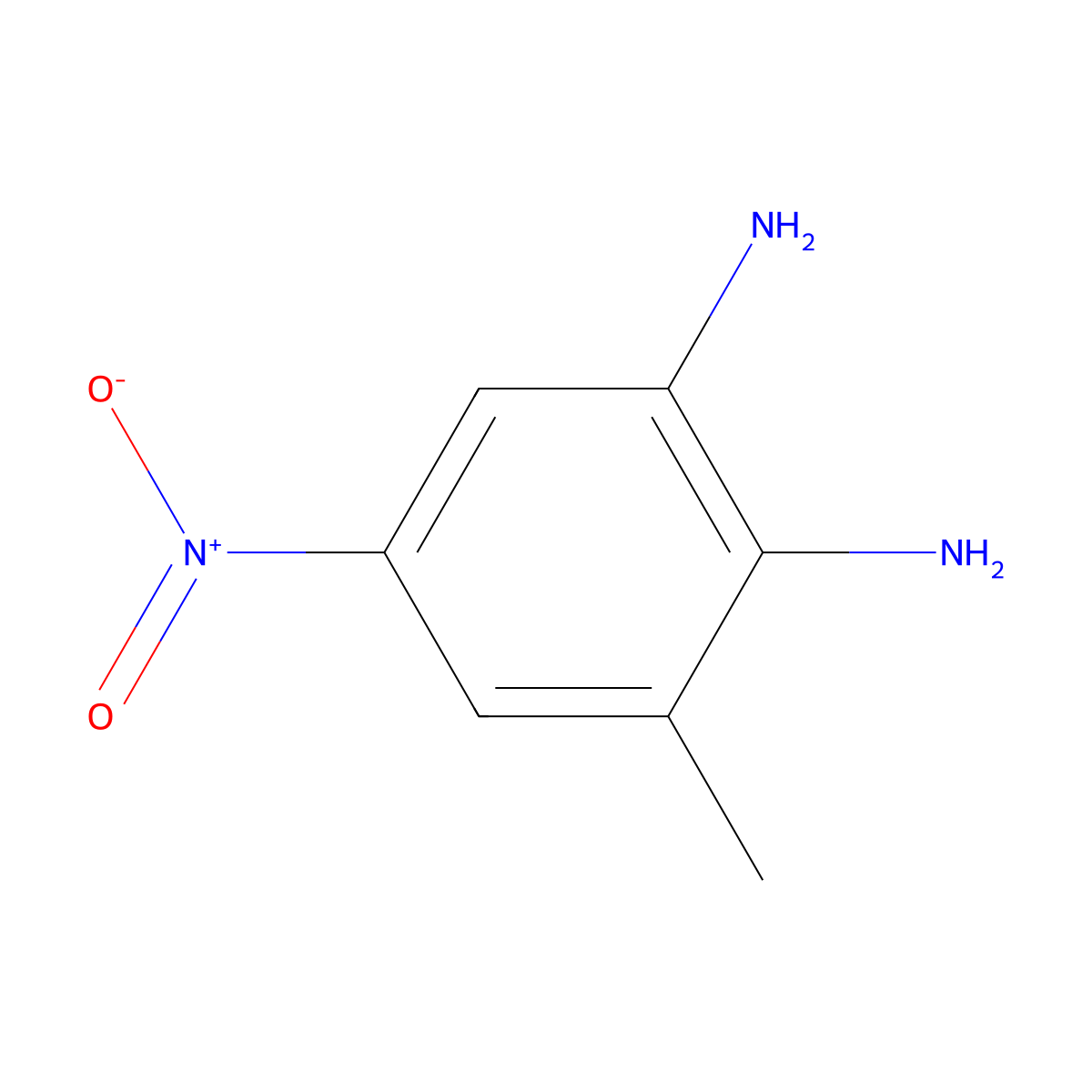 3-Methyl-5-nitrobenzene-1,2-diamine molecular structure, CAS 70499-98-8