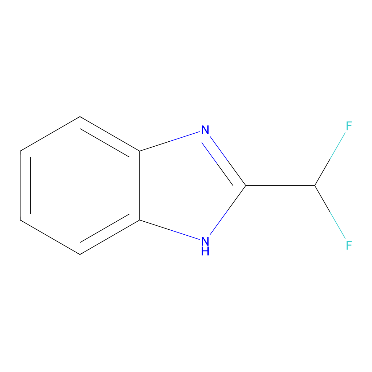 2-(difluoromethyl)-1H-1,3-benzodiazole molecular structure, CAS 705-09-9