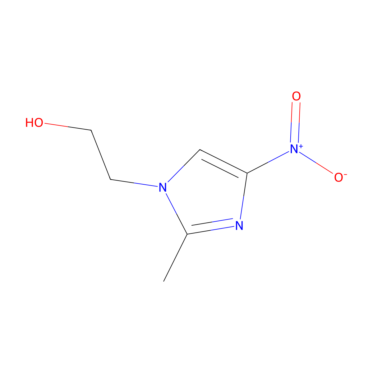 Isometronidazole molecular structure, CAS 705-19-1