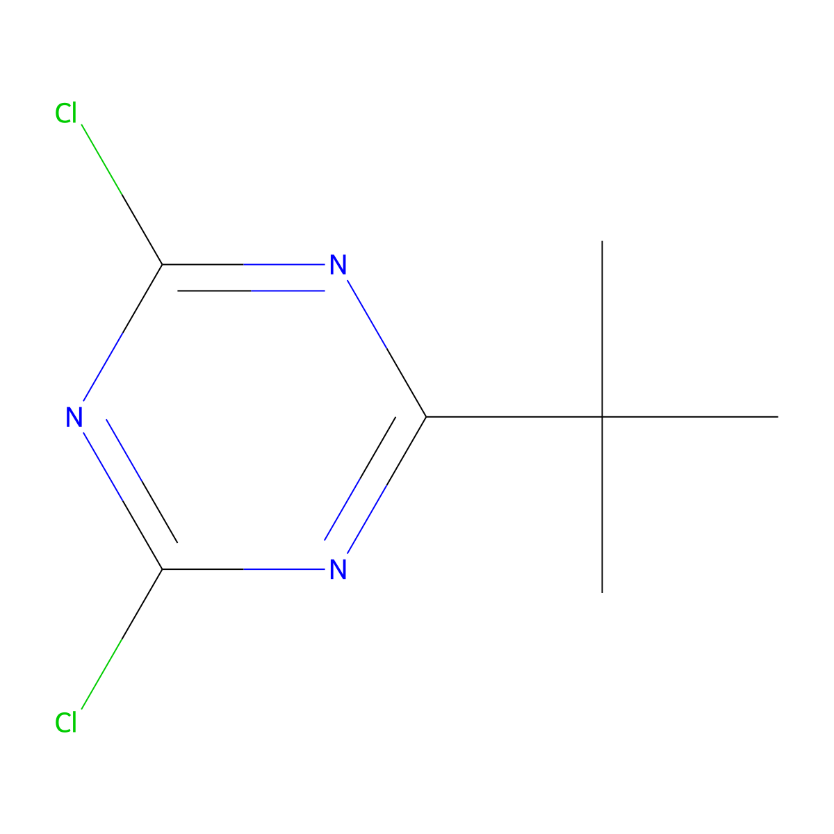 2-(Tert-butyl)-4,6-dichloro-1,3,5-triazine molecular structure, CAS 705-23-7