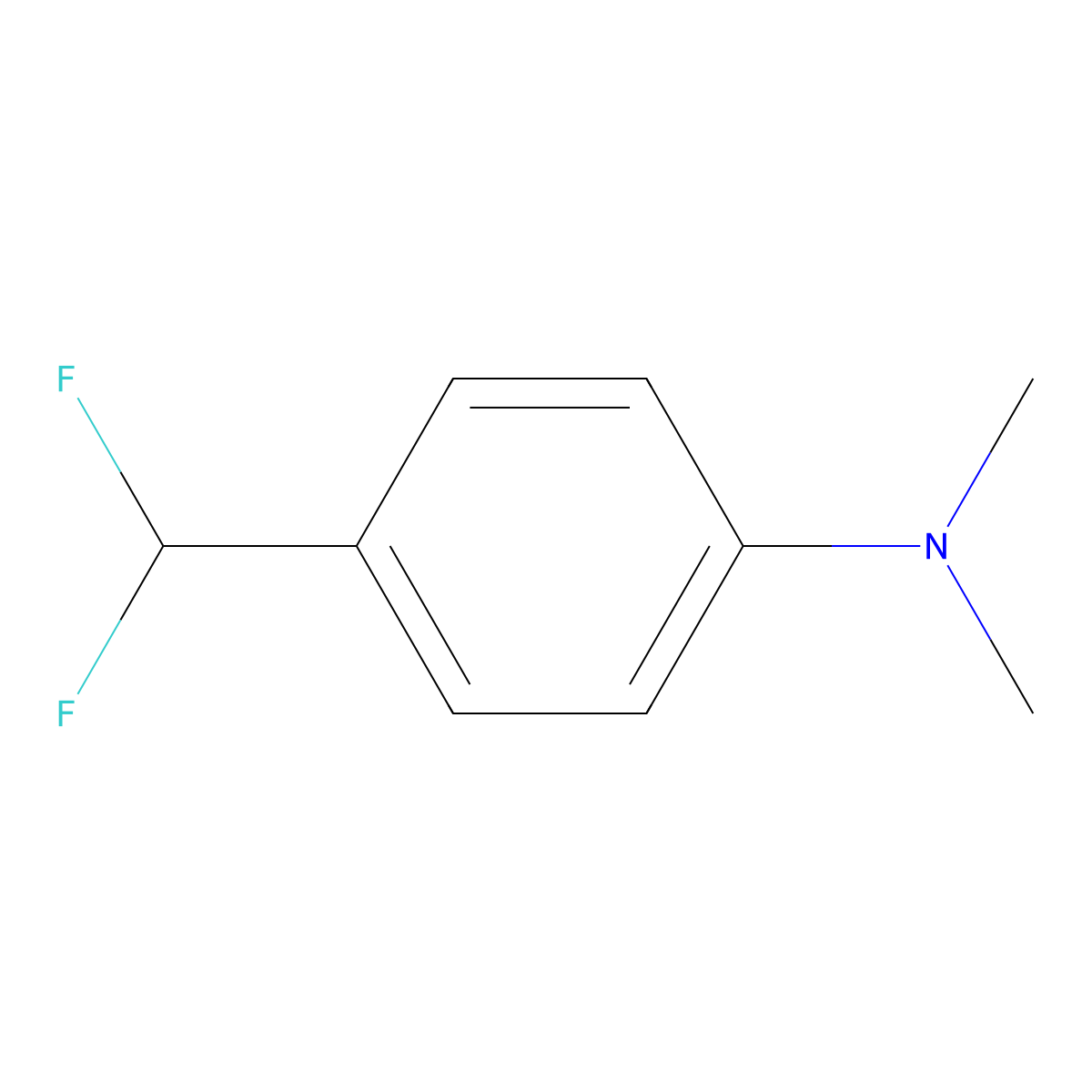 4-(difluoromethyl)-N,N-dimethylaniline molecular structure, CAS 705-39-5