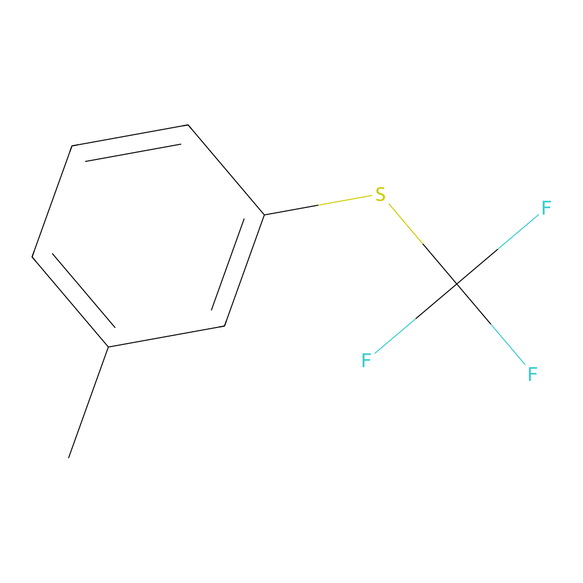 1-Methyl-3-[(trifluoromethyl)sulfanyl]benzene molecular structure, CAS 705-46-4