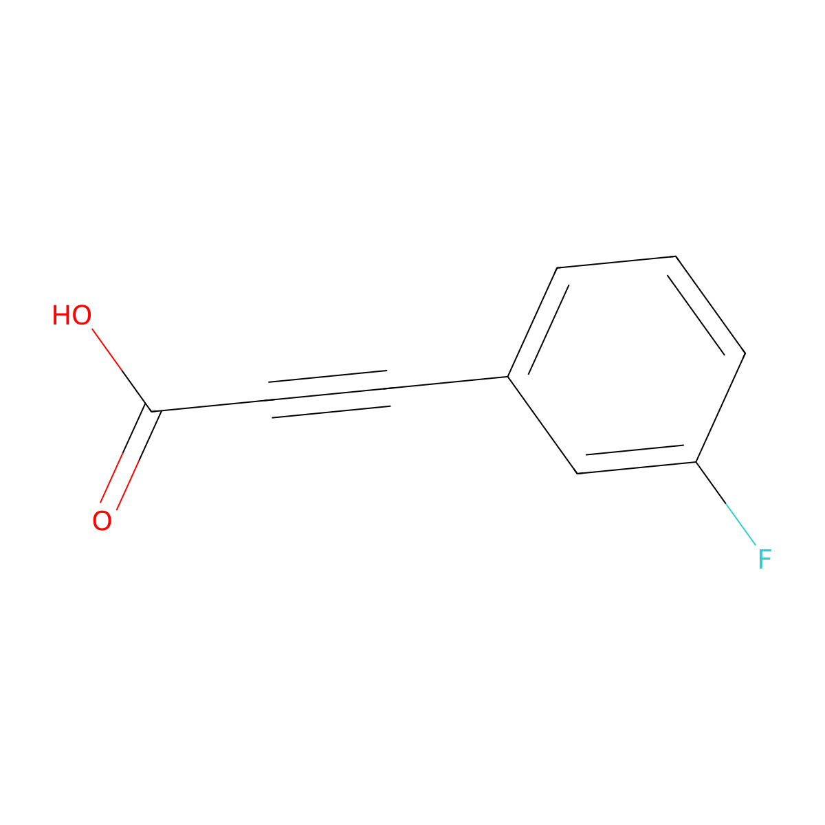3-(3-Fluorophenyl)prop-2-ynoic acid molecular structure, CAS 705-83-9