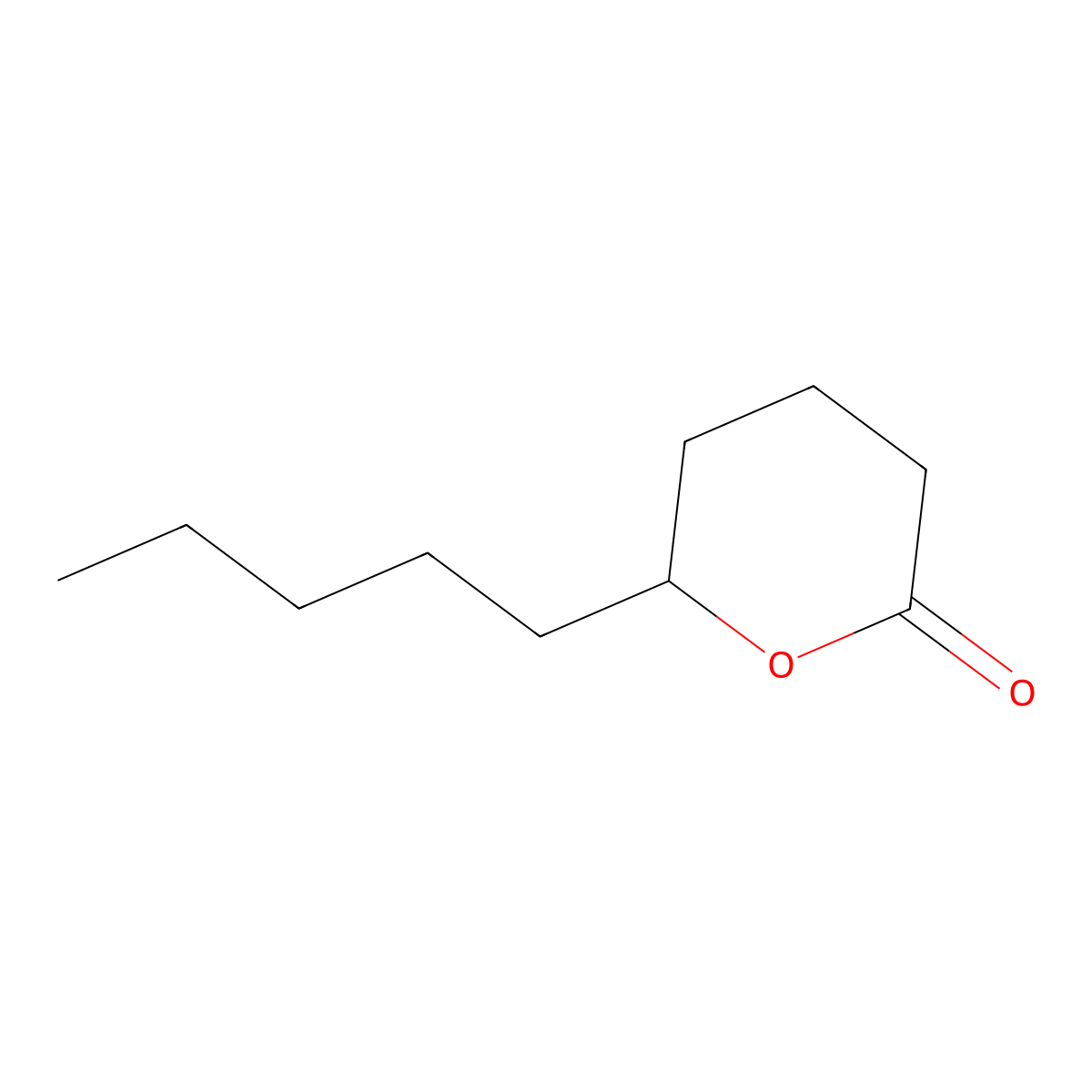 delta-Decalactone molecular structure, CAS 705-86-2