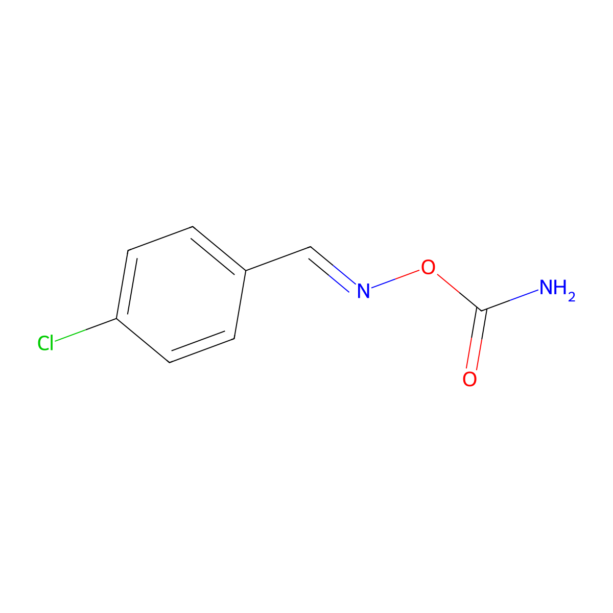 Benzaldehyde, 4-chloro-, O-(aminocarbonyl)oxime molecular structure, CAS 7050-86-4