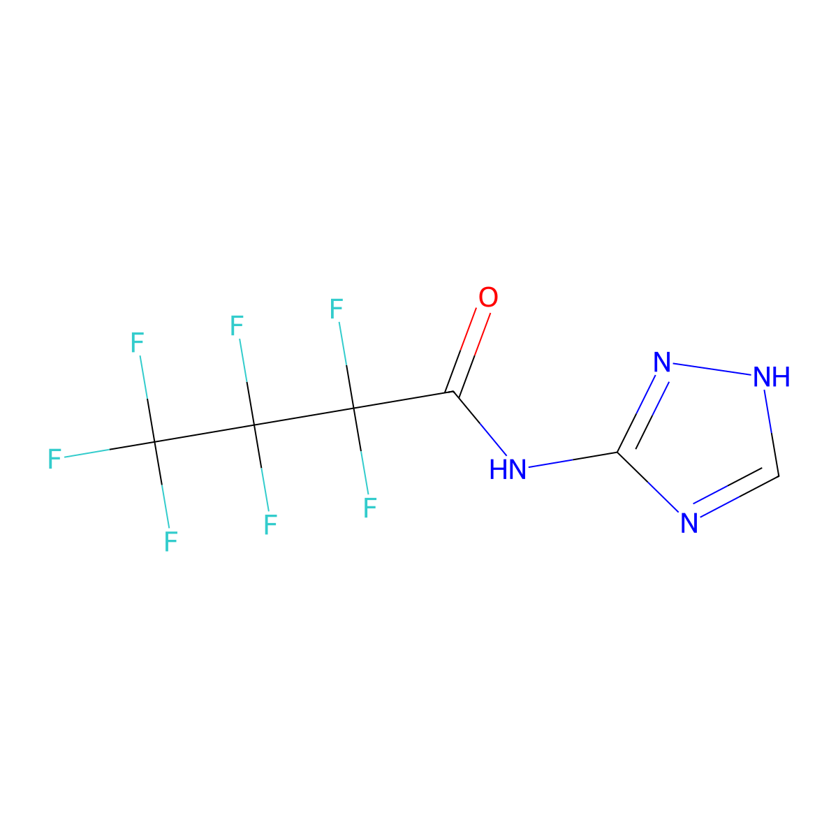 2,2,3,3,4,4,4-Heptafluoro-N-(1H-1,2,4-triazol-5-yl)butanamide molecular structure, CAS 70501-47-2