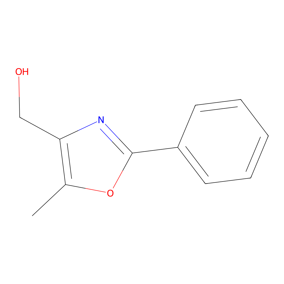 4-(Hydroxymethyl)-5-methyl-2-phenyl-1,3-oxazole molecular structure, CAS 70502-03-3