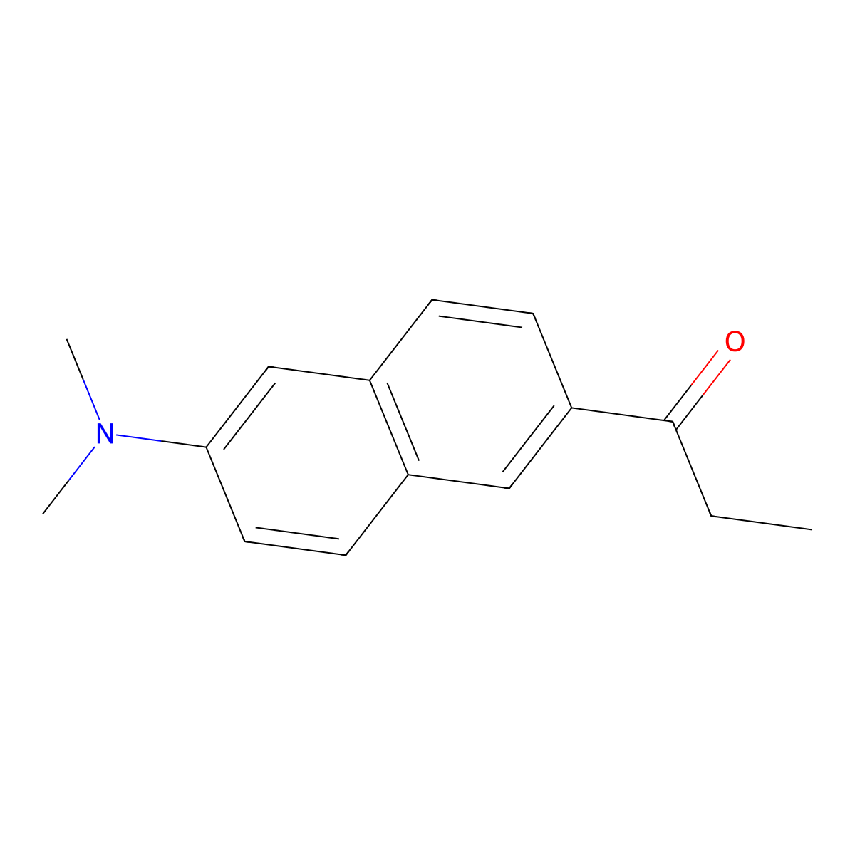 1-(6-(Dimethylamino)-2-naphthalenyl)-1-propanone molecular structure, CAS 70504-01-7