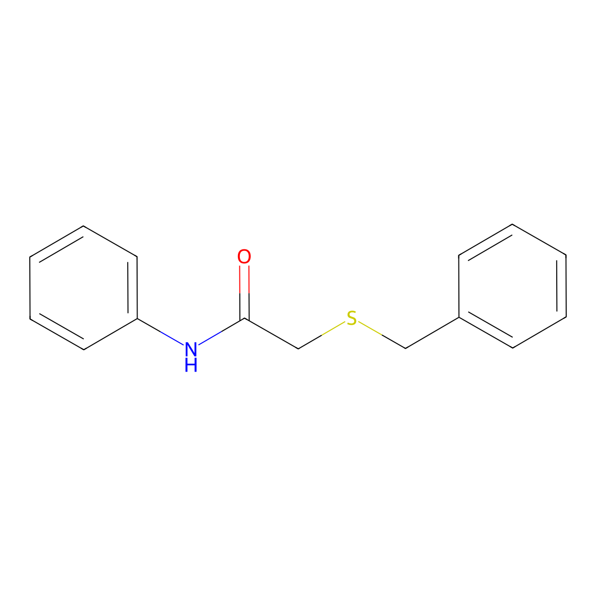 2-(benzylthio)-N-phenylacetamide molecular structure, CAS 70509-33-0