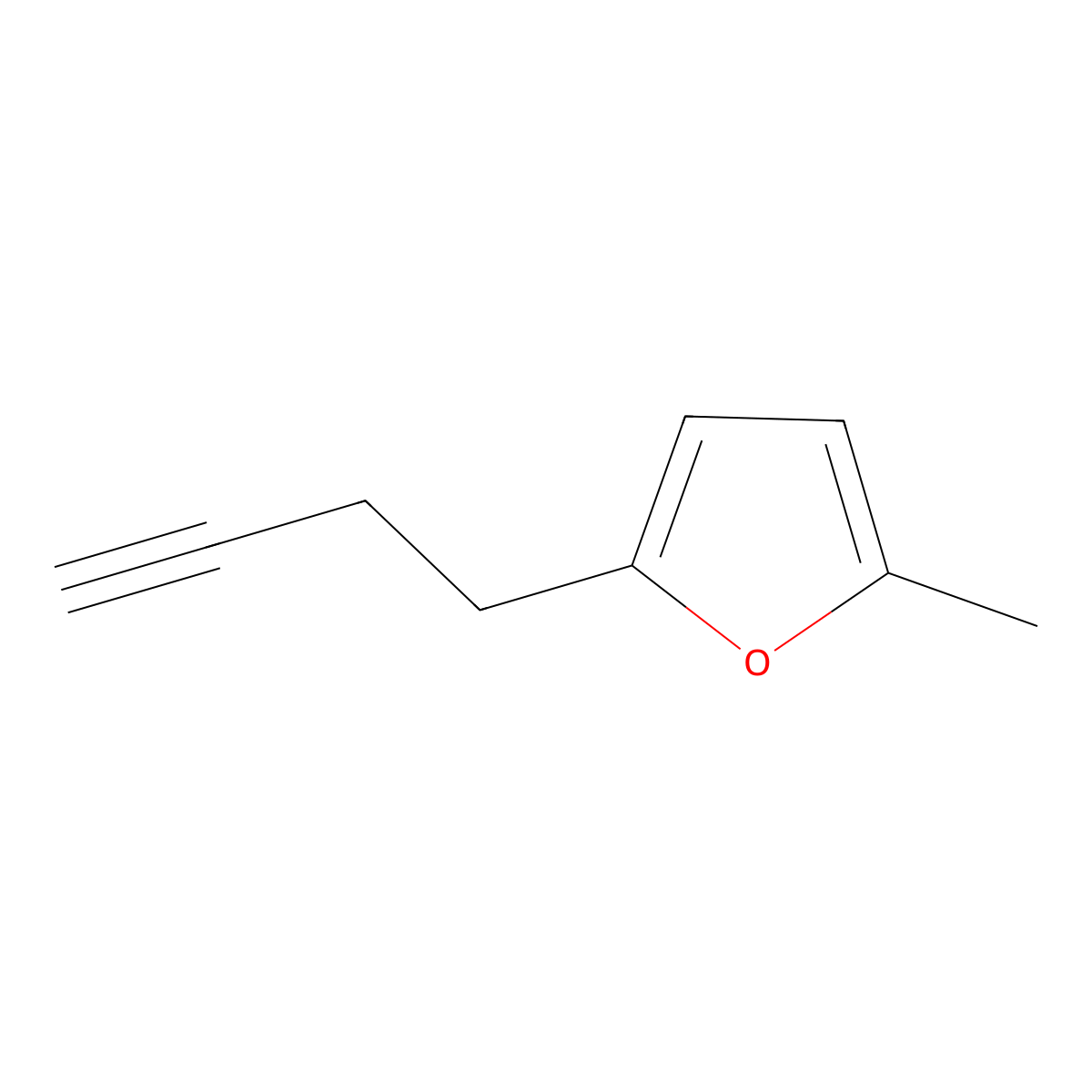 2-(But-3-yn-1-yl)-5-methylfuran molecular structure, CAS 7051-41-4