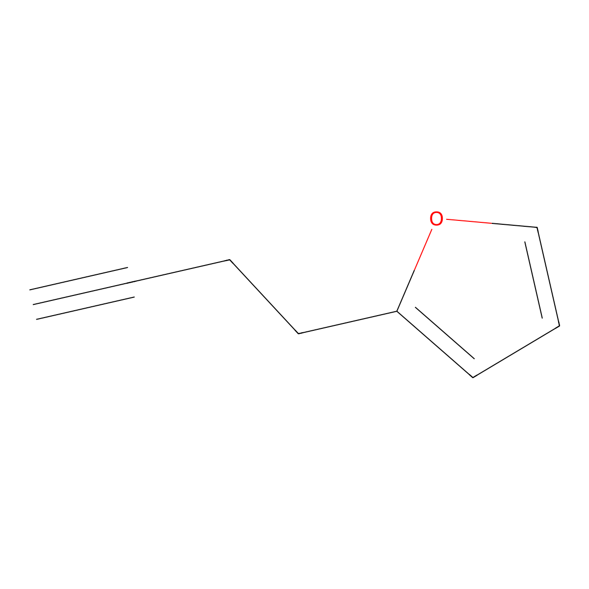 2-(But-3-yn-1-yl)furan molecular structure, CAS 7051-47-0
