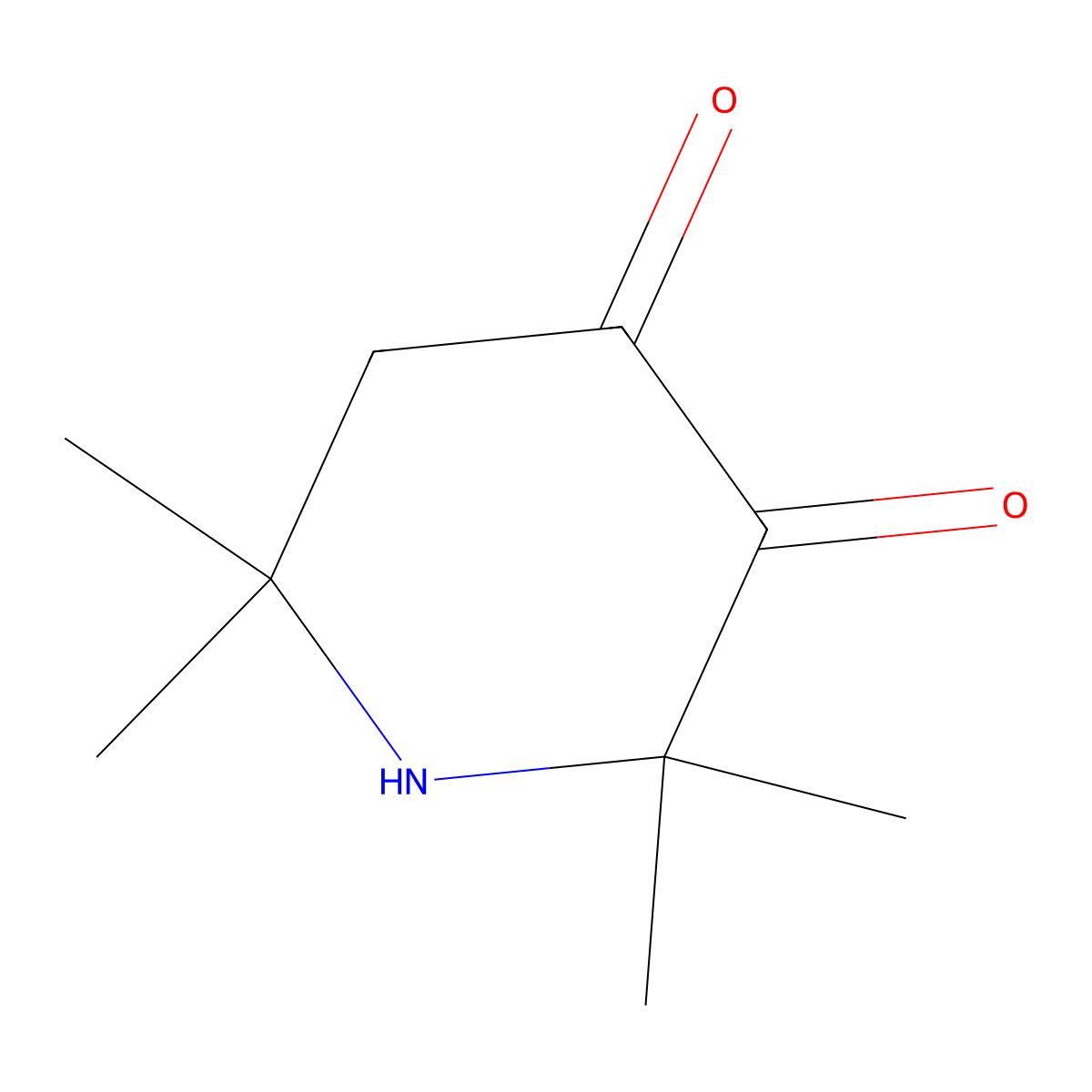 2,2,6,6-Tetramethylpiperidine-3,4-dione molecular structure, CAS 70510-23-5