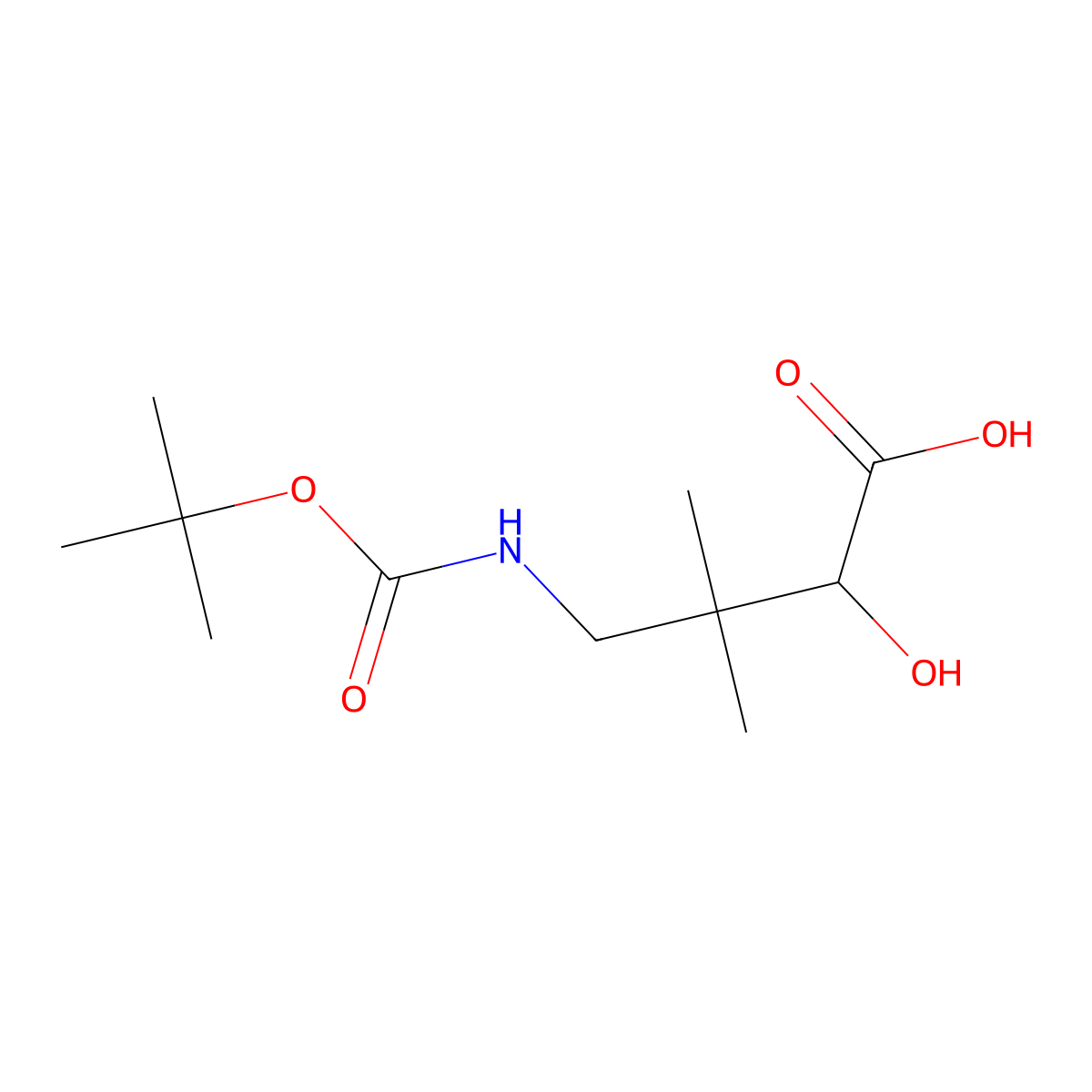 4-[[(1,1-Dimethylethoxy)carbonyl]amino]-2-hydroxy-3,3-dimethylbutanoic acid molecular structure, CAS 70510-41-7