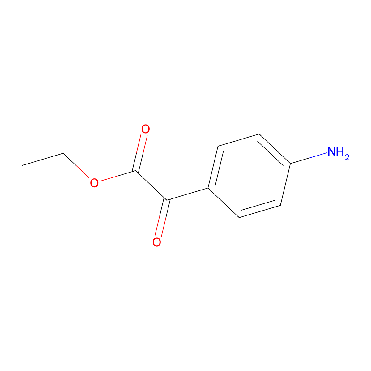 Ethyl 2-(4-aminophenyl)-2-oxoacetate molecular structure, CAS 70523-74-9