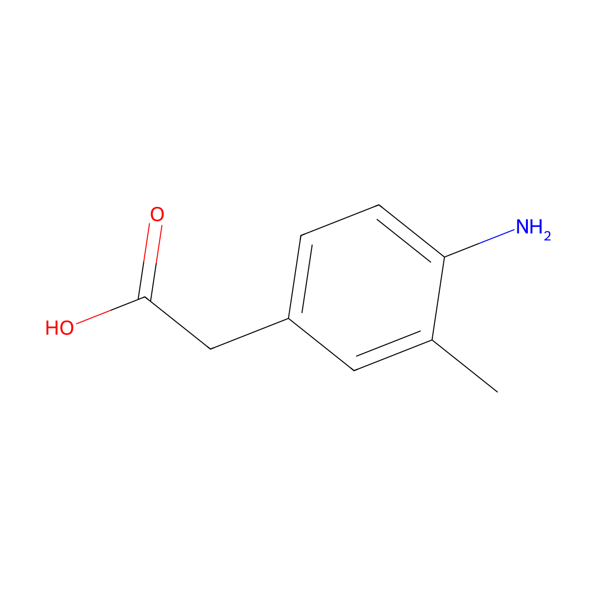 2-(4-Amino-3-methylphenyl)acetic acid molecular structure, CAS 705240-99-9