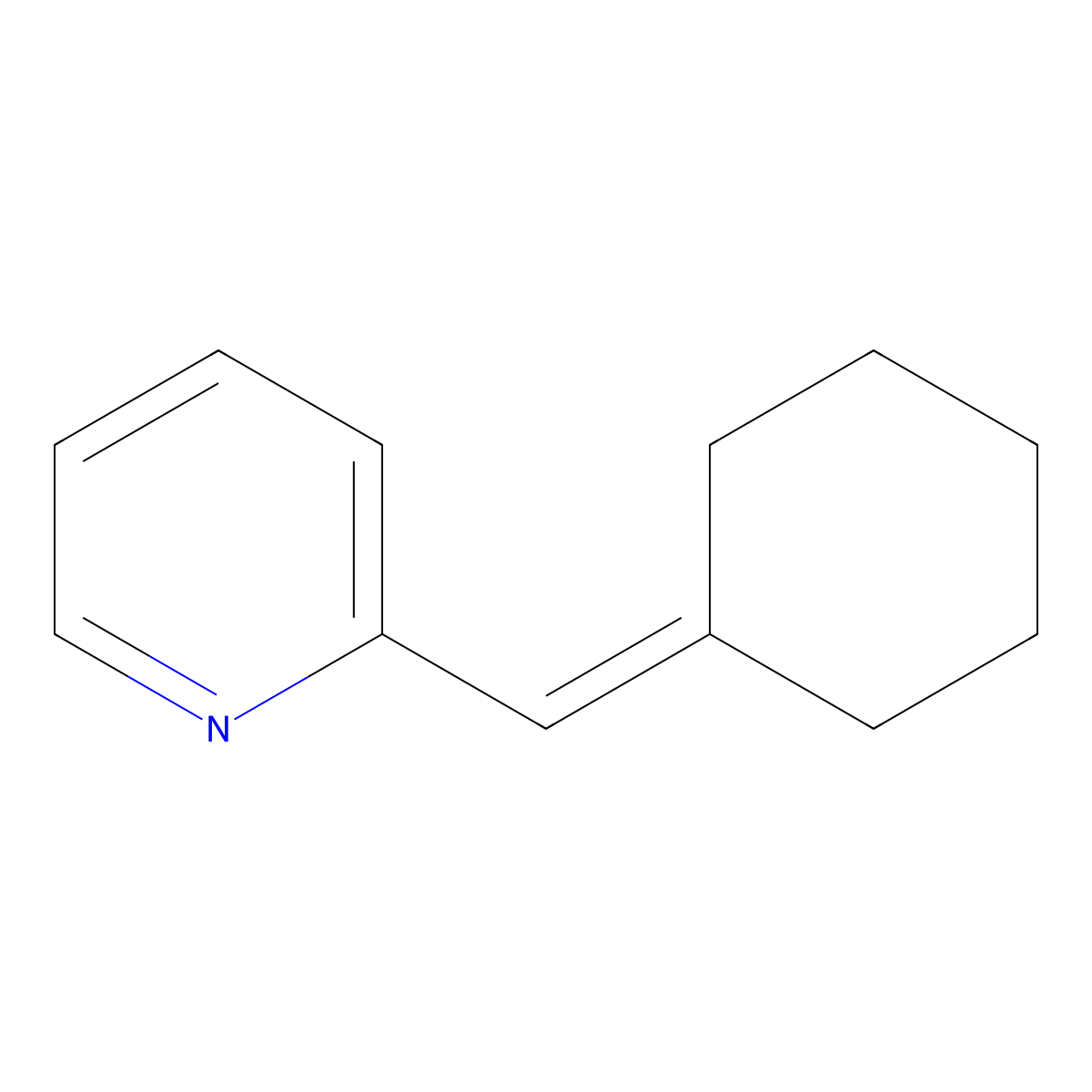 2-(Cyclohexylidenemethyl)pyridine molecular structure, CAS 70525-40-5