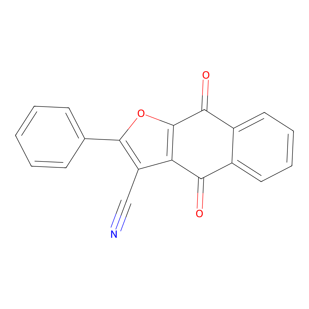 4,9-Dioxo-2-phenyl-4,9-dihydronaphtho[2,3-b]furan-3-carbonitrile molecular structure, CAS 70525-42-7