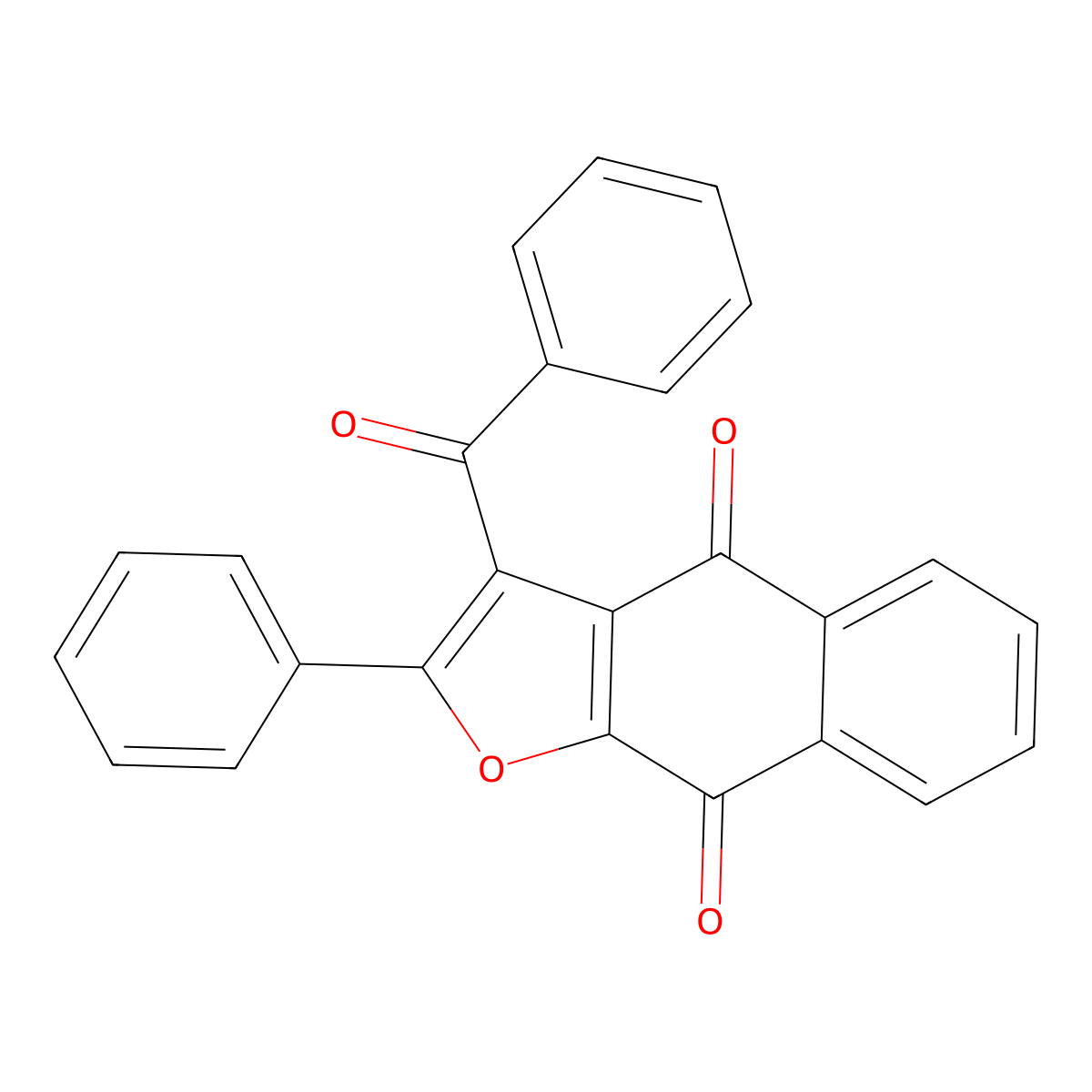 3-Benzoyl-2-phenylnaphtho[2,3-b]furan-4,9-dione molecular structure, CAS 70525-44-9