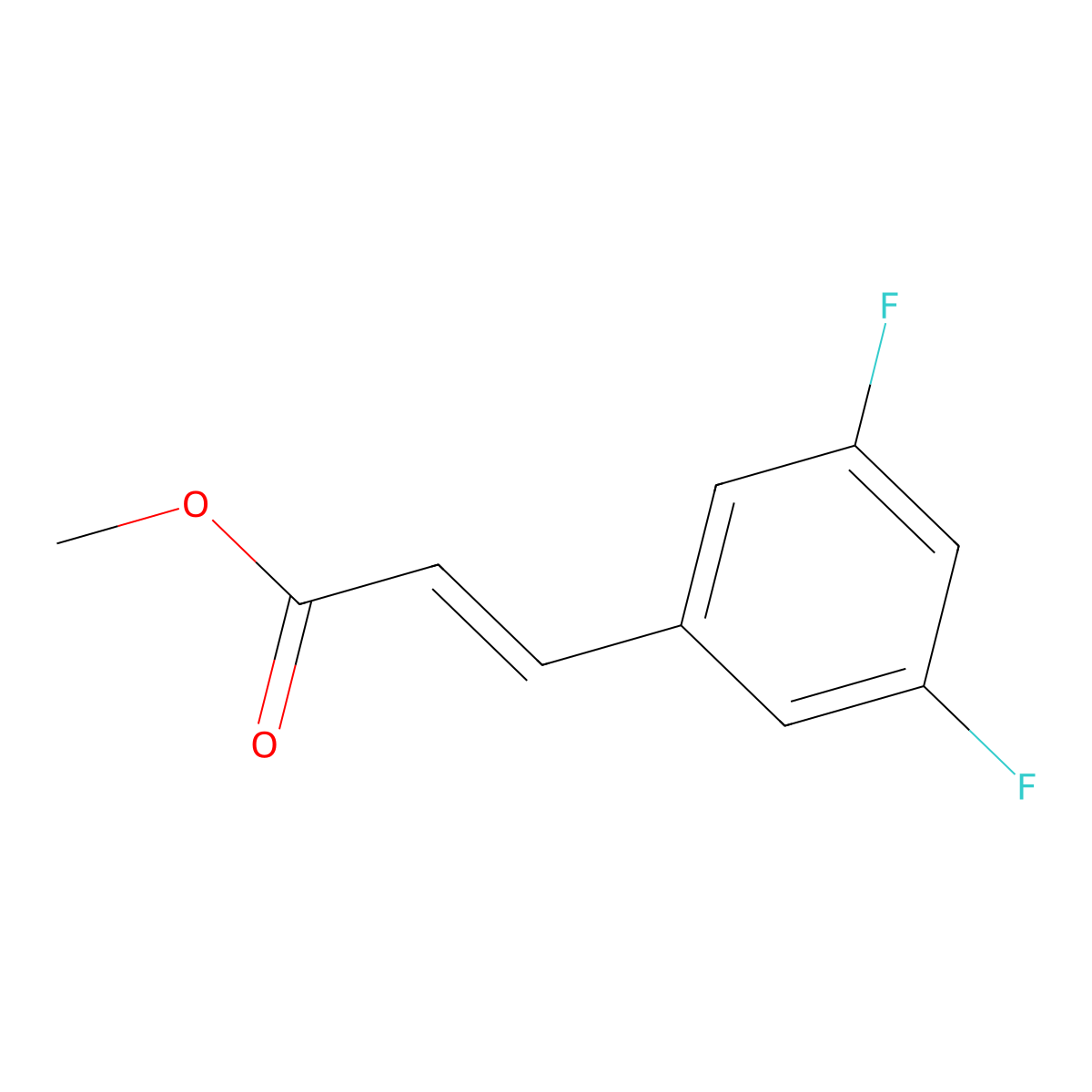 methyl (2E)-3-(3,5-difluorophenyl)prop-2-enoate molecular structure, CAS 705250-75-5