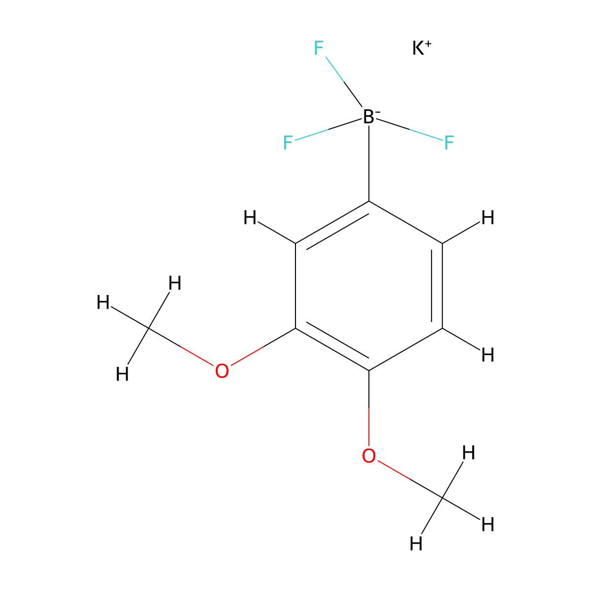 Potassium (3,4-dimethoxyphenyl)trifluoroboranuide molecular structure, CAS 705254-33-7
