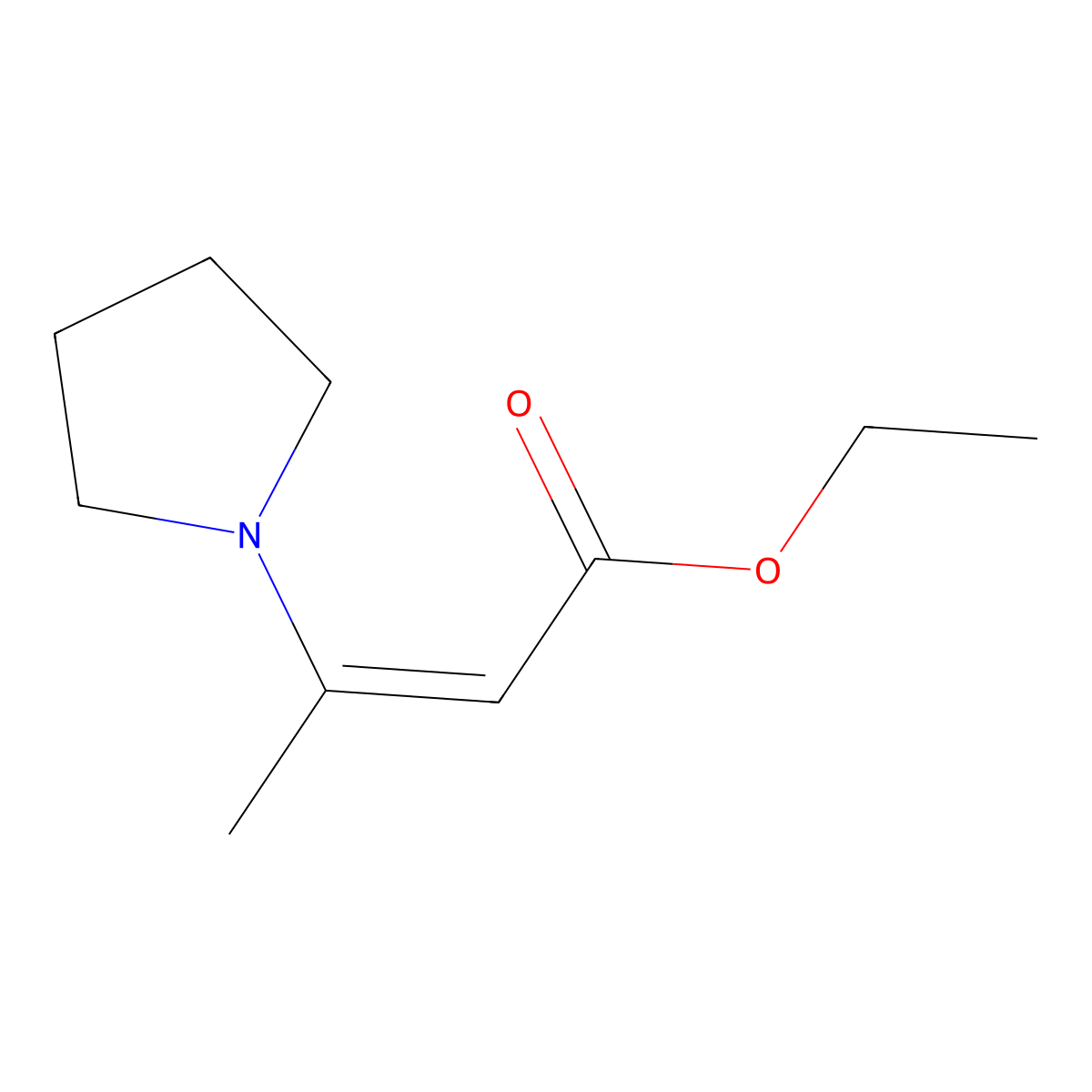 Ethyl 3-pyrrolidinocrotonate molecular structure, CAS 70526-06-6