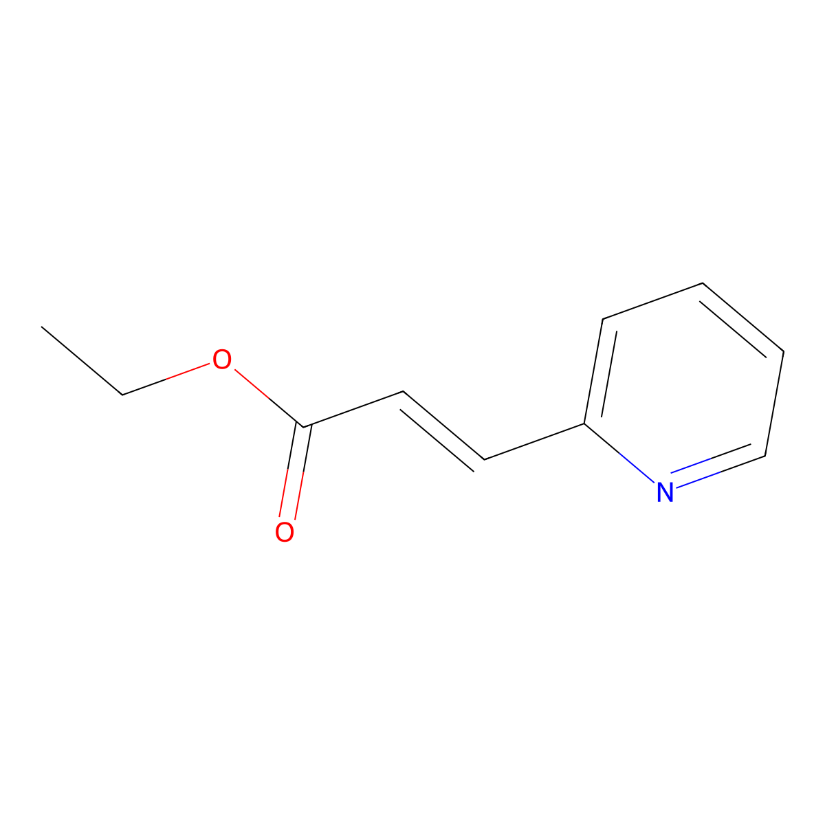 (E)-ethyl 3-(pyridin-2-yl)acrylate molecular structure, CAS 70526-11-3
