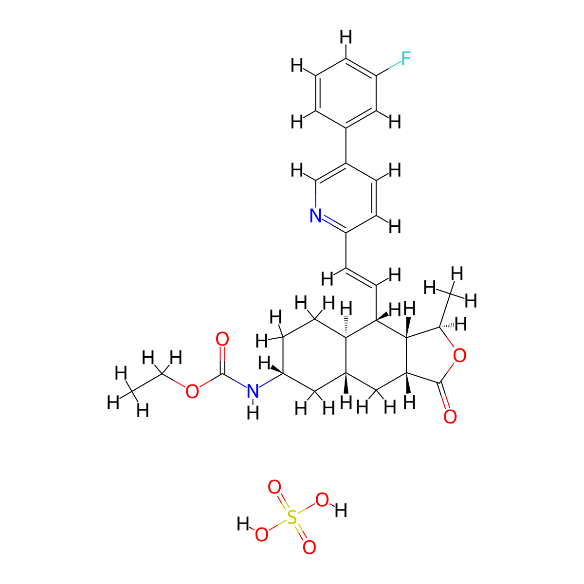 Vorapaxar Sulfate molecular structure, CAS 705260-08-8