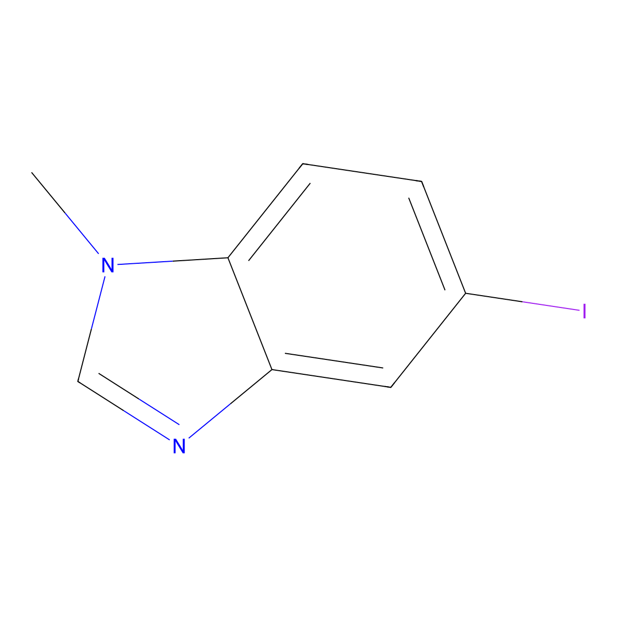 5-iodo-1-methyl-1H-1,3-benzodiazole molecular structure, CAS 705262-59-5