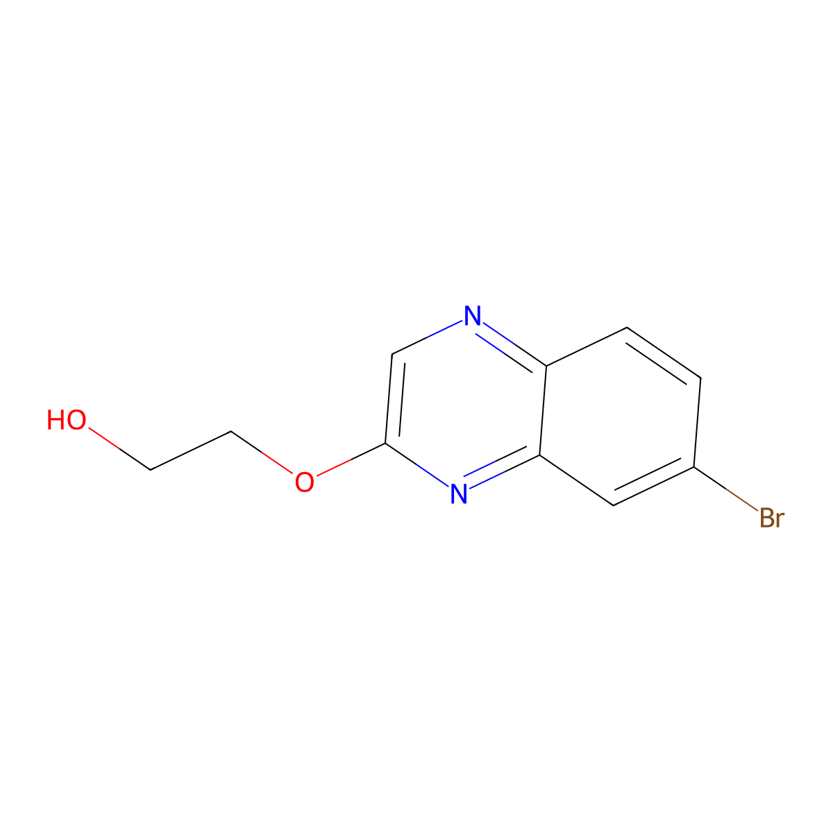 2-((7-Bromoquinoxalin-2-yl)oxy)ethanol molecular structure, CAS 705262-64-2