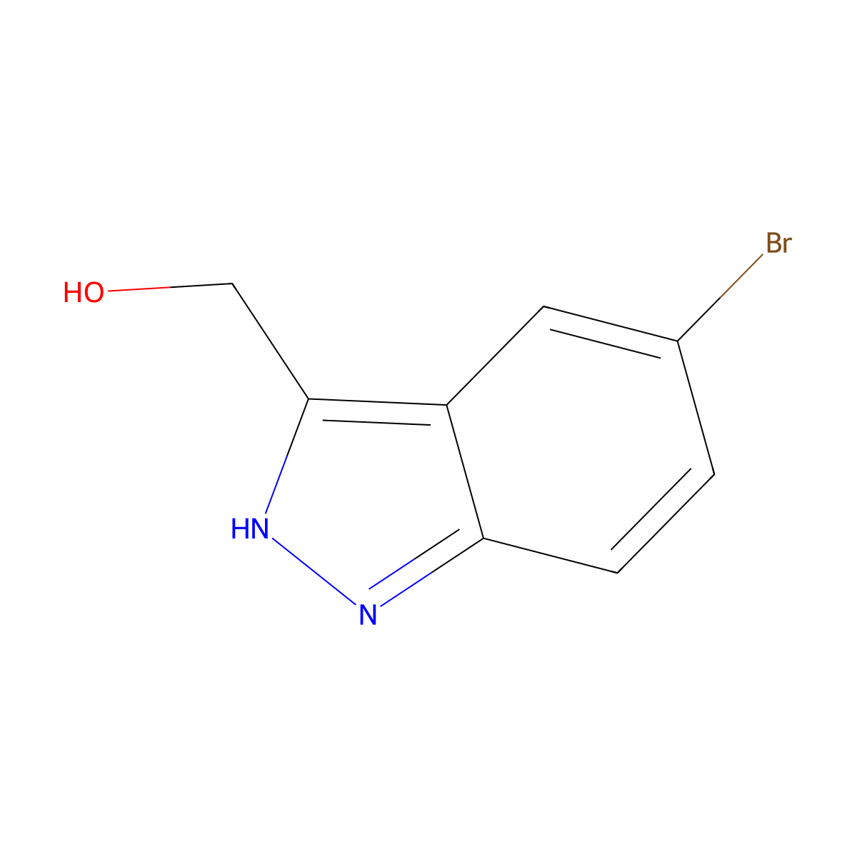 (5-Bromo-1H-indazol-3-yl)methanol molecular structure, CAS 705264-93-3