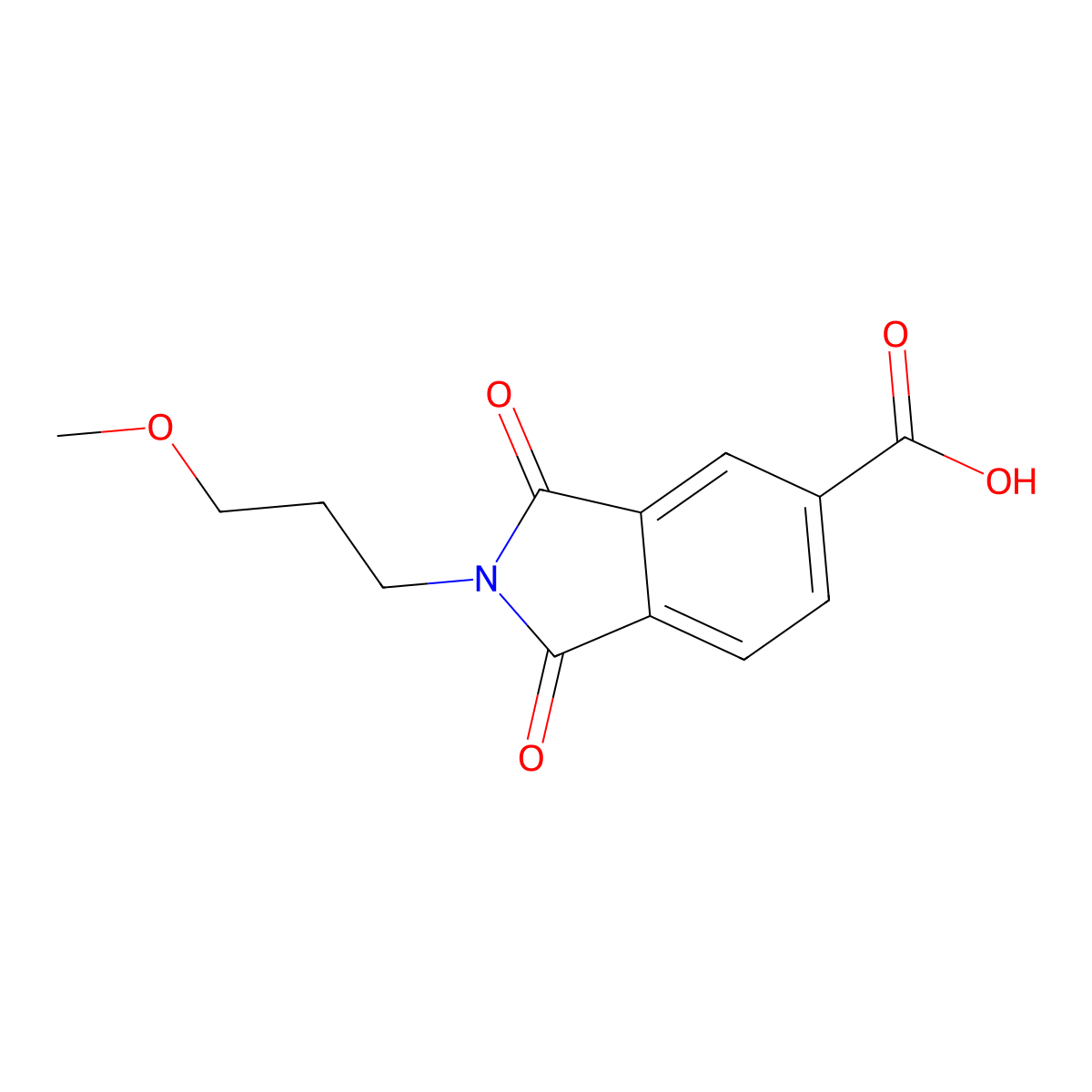 2-(3-Methoxypropyl)-1,3-dioxoisoindoline-5-carboxylic acid molecular structure, CAS 705268-13-9