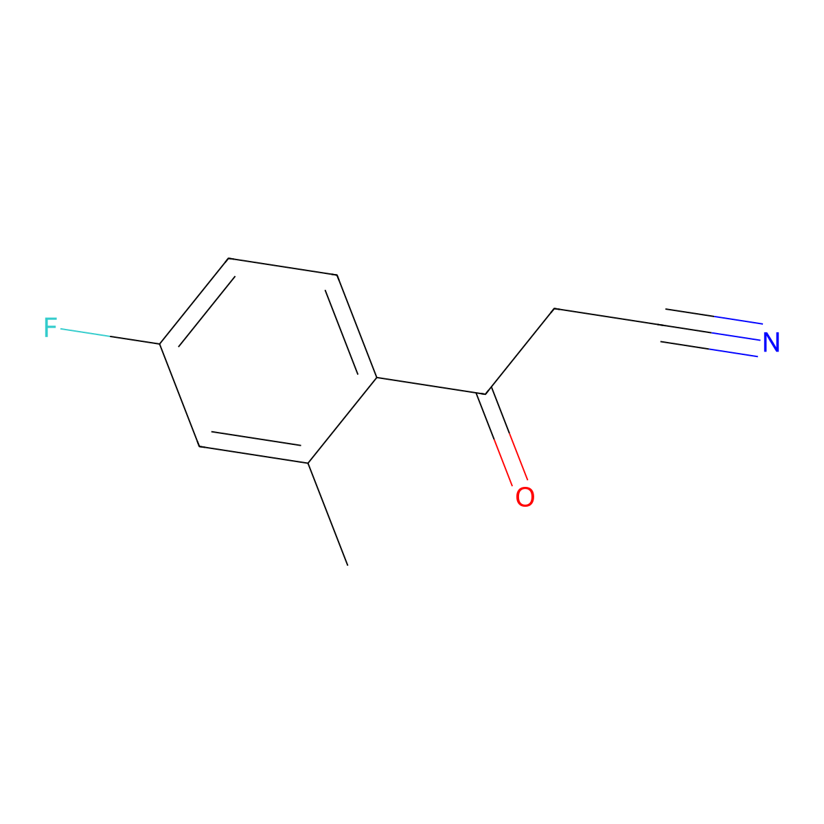 3-(4-Fluoro-2-methylphenyl)-3-oxopropanenitrile molecular structure, CAS 705278-81-5