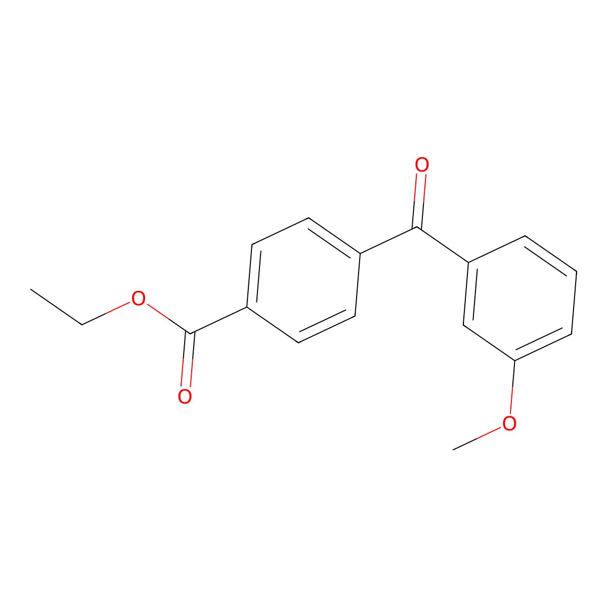 Ethyl 4-(3-methoxybenzoyl)benzoate molecular structure, CAS 705279-41-0