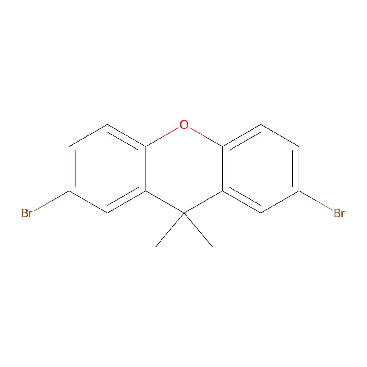 2,7-Dibromo-9,9-dimethyl-9H-xanthene molecular structure, CAS 705282-16-2