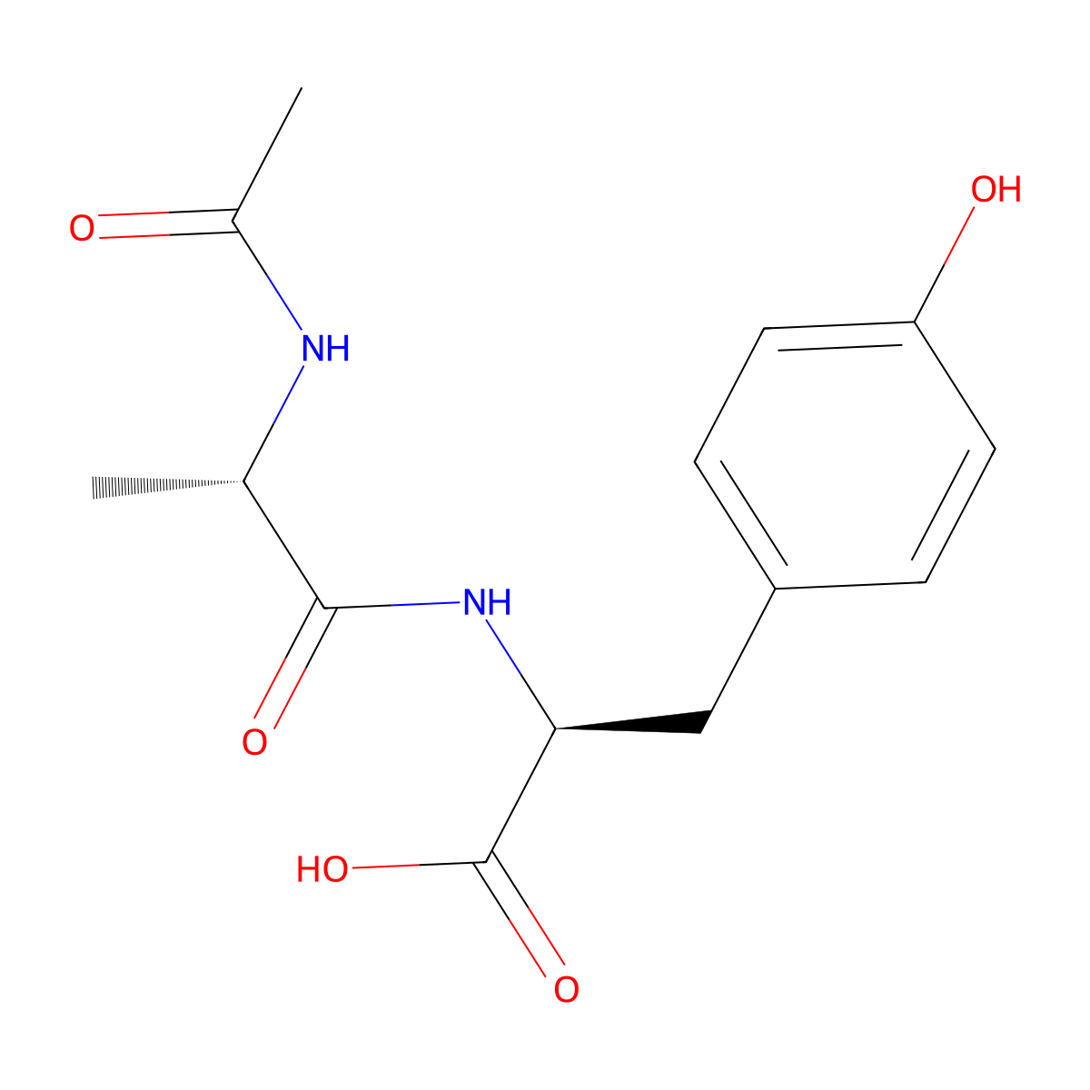 Acetylalanyltyrosine molecular structure, CAS 70529-66-7
