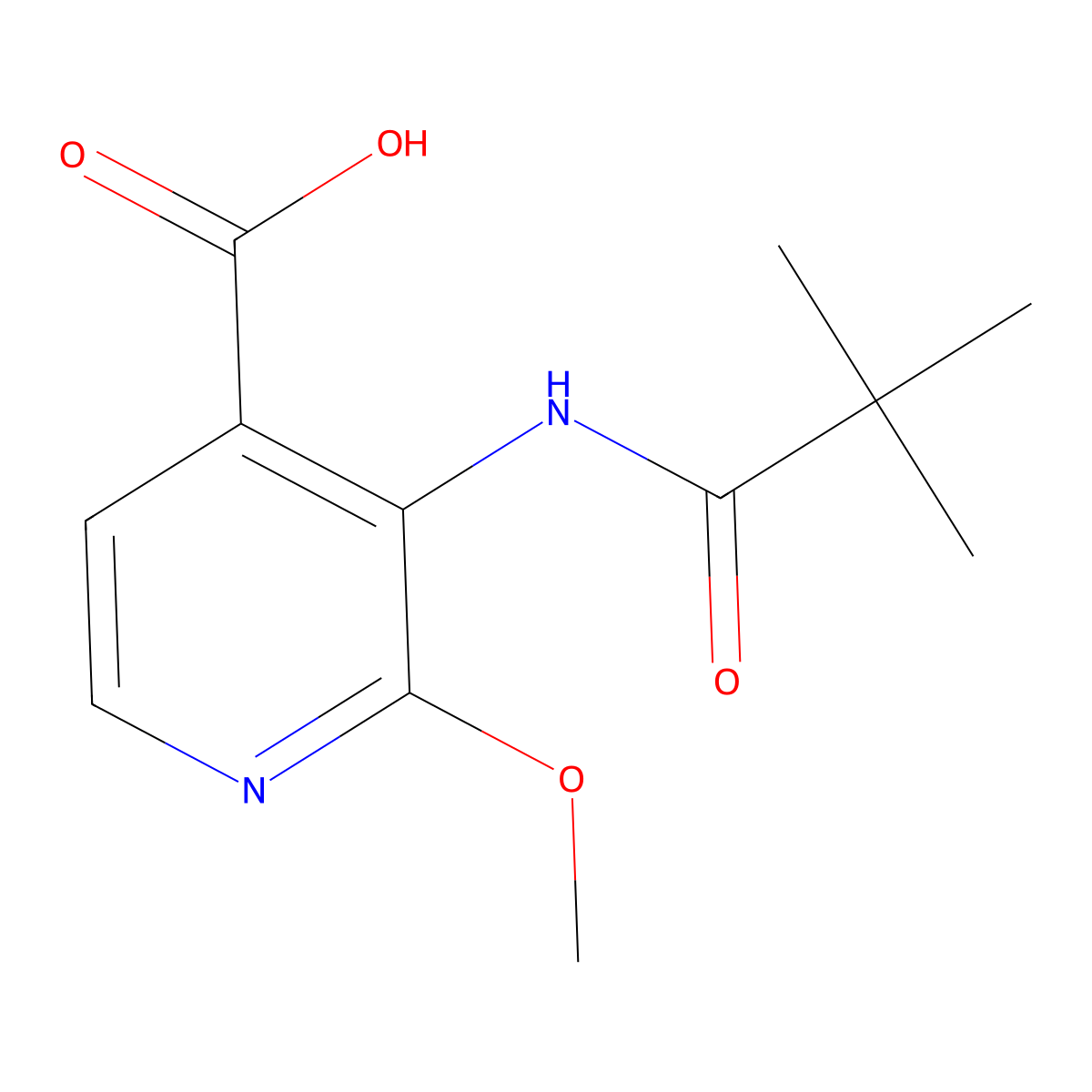 2-Methoxy-3-pivalamidoisonicotinic acid molecular structure, CAS 705291-48-1