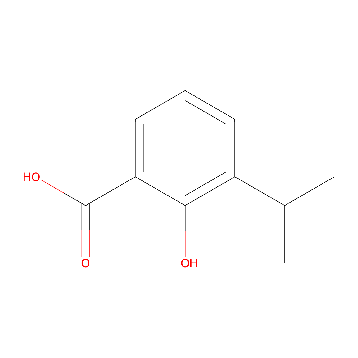 3-Isopropylsalicylic acid molecular structure, CAS 7053-88-5