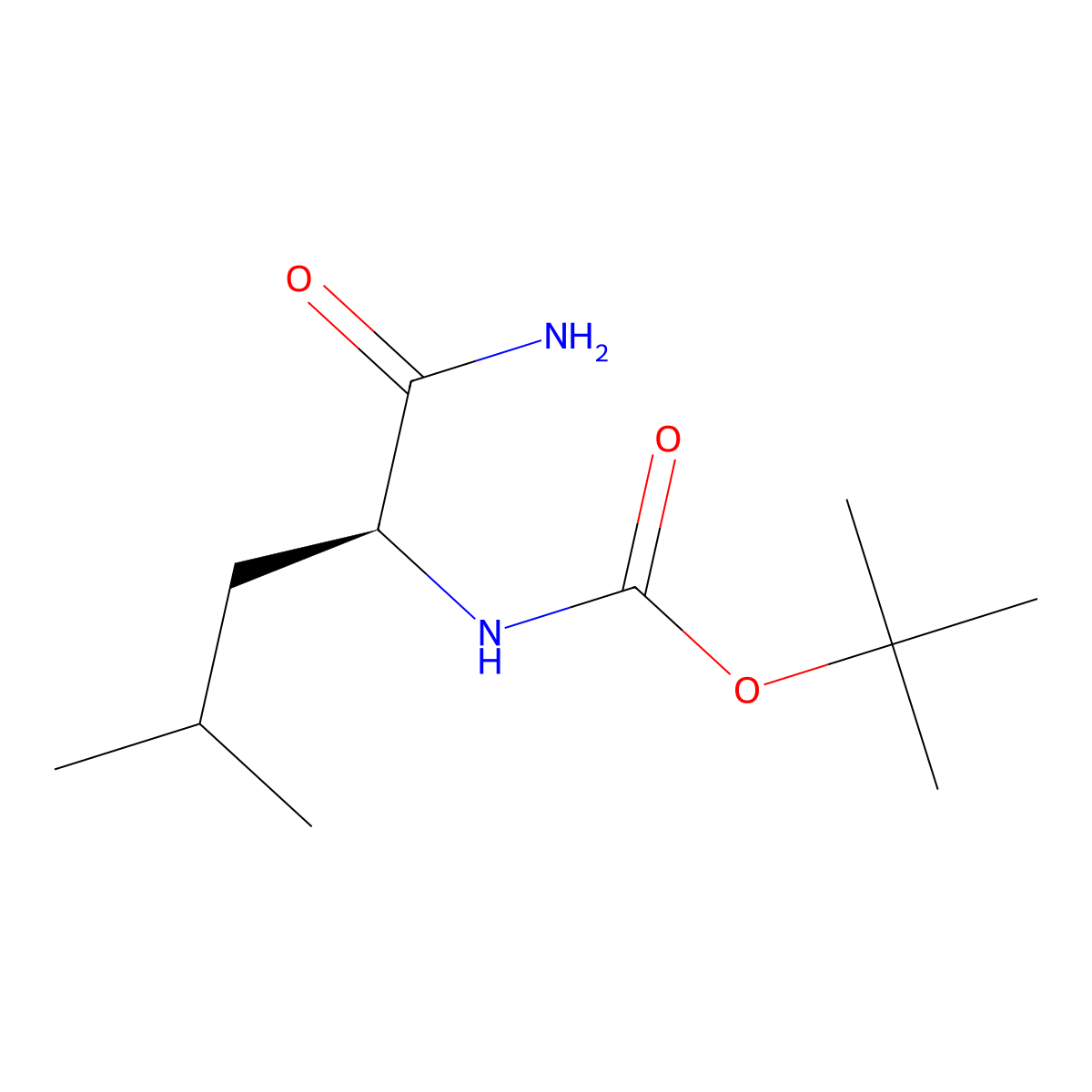 N~2~-(tert-Butoxycarbonyl)-L-leucinamide molecular structure, CAS 70533-96-9