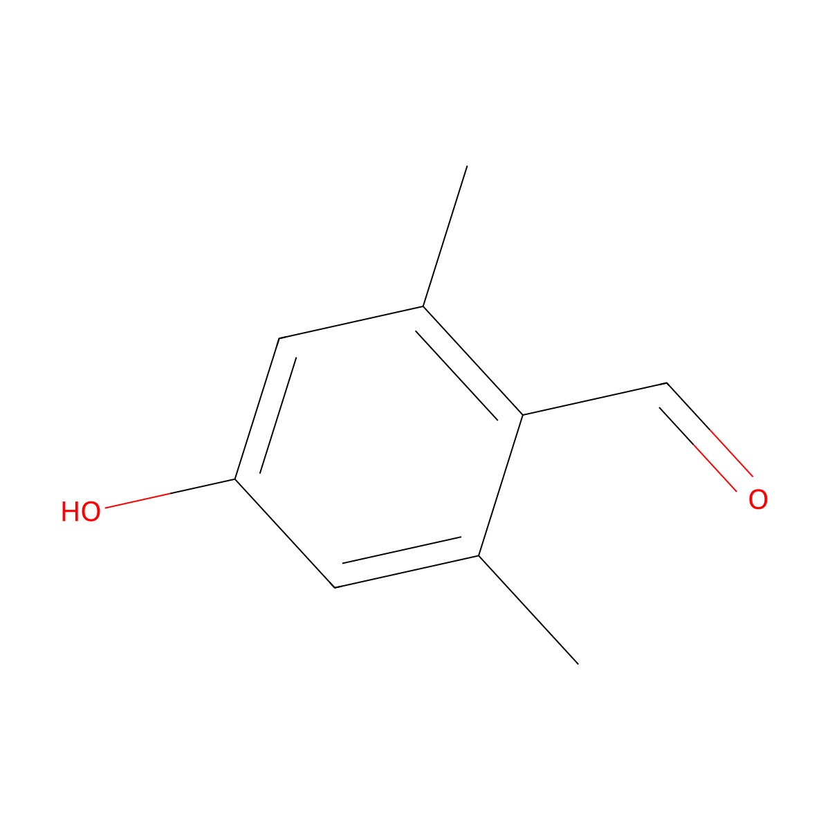 2,6-Dimethyl-4-hydroxybenzaldehyde molecular structure, CAS 70547-87-4
