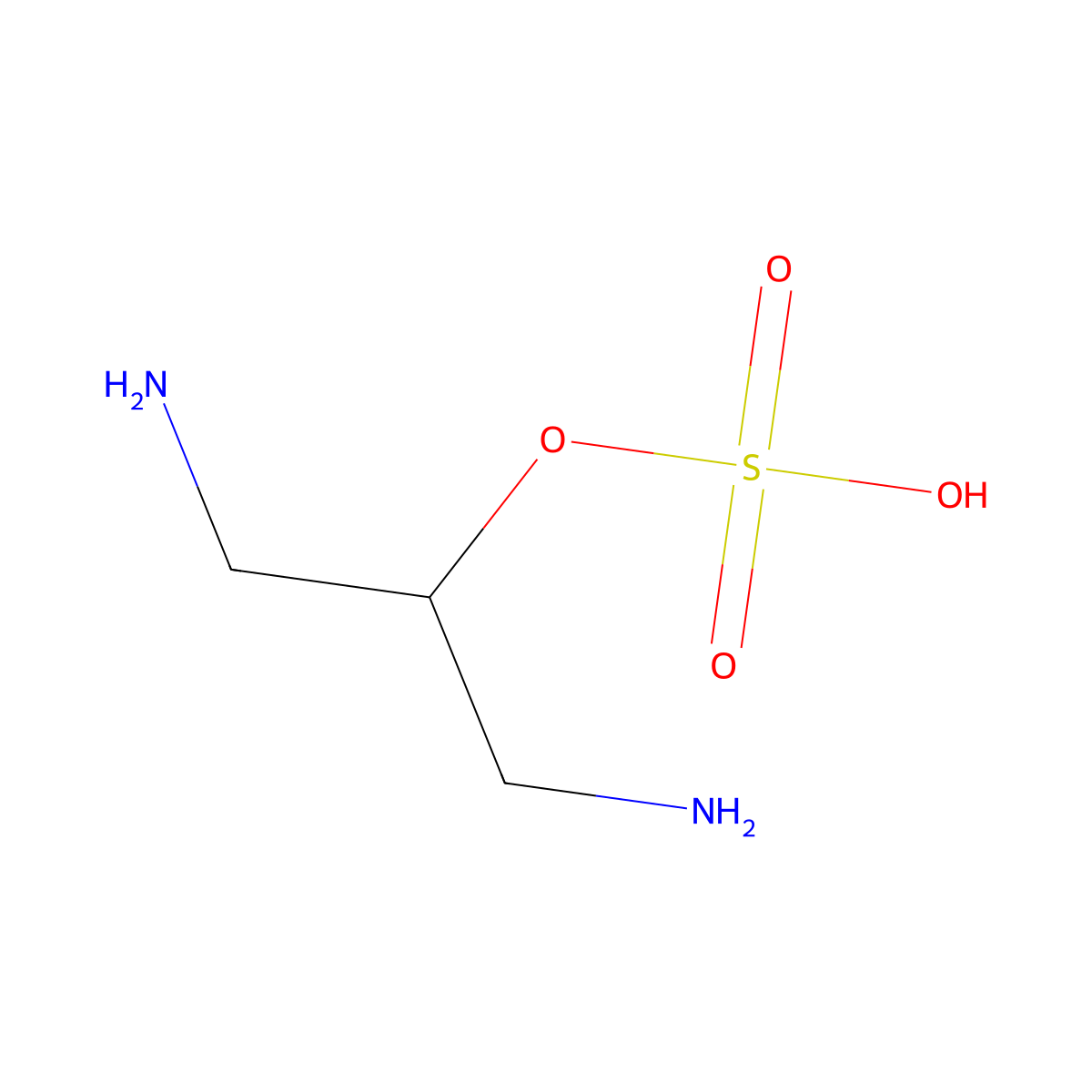 1,3-Diaminopropan-2-yl hydrogen sulfate molecular structure, CAS 70548-04-8