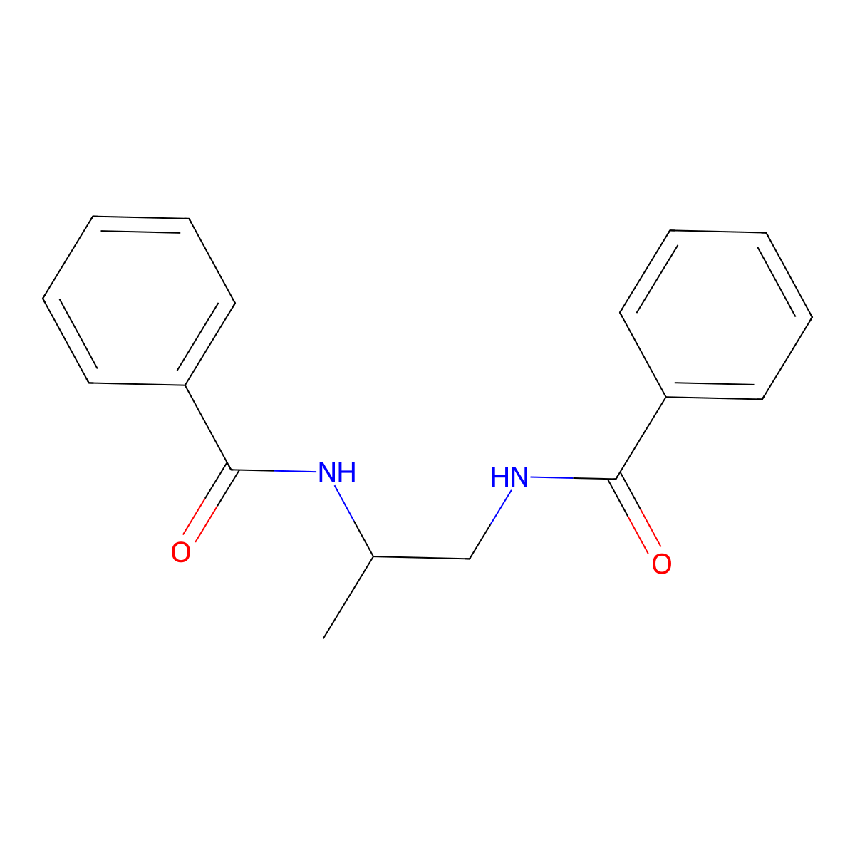 N-(2-benzamidopropyl)benzamide molecular structure, CAS 70548-08-2
