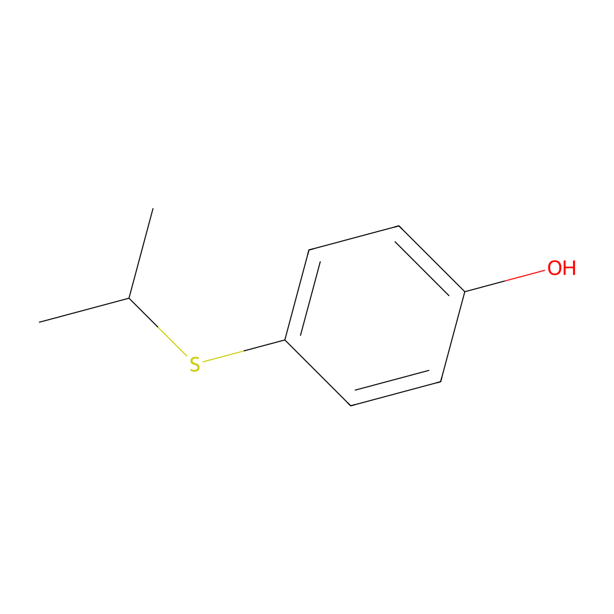 4-(Propan-2-ylsulfanyl)phenol molecular structure, CAS 70551-46-1