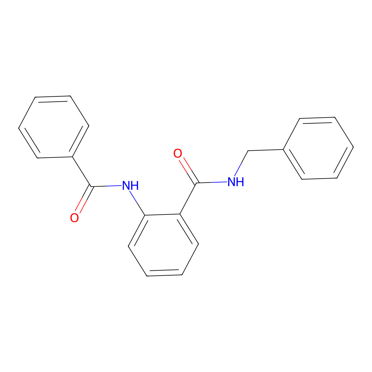 2-benzamido-N-benzylbenzamide molecular structure, CAS 70553-46-7
