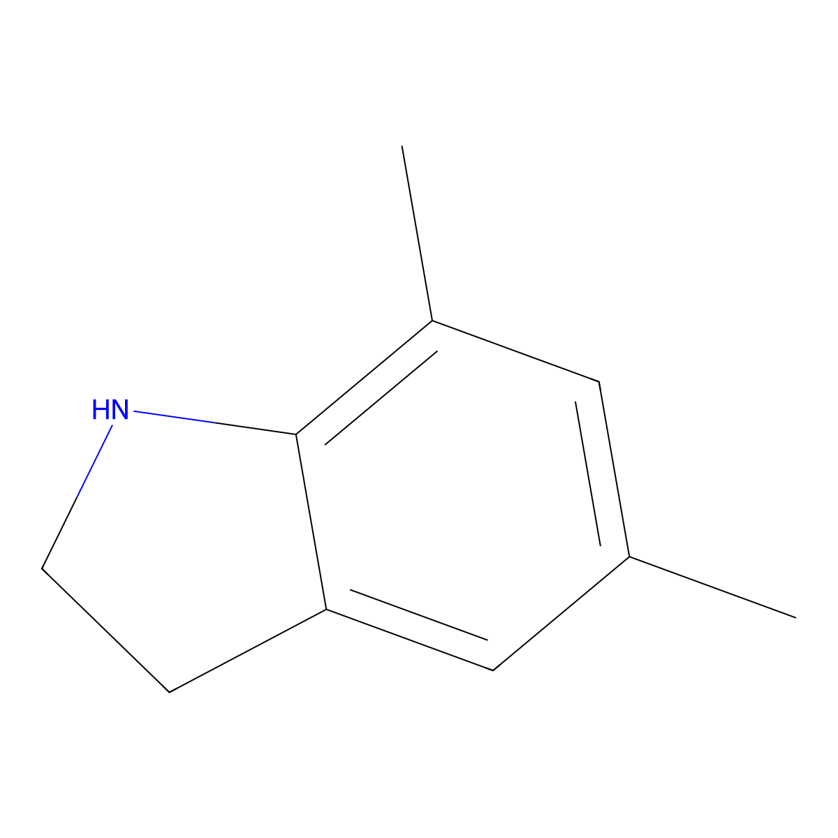 5,7-Dimethylindoline molecular structure, CAS 70555-53-2